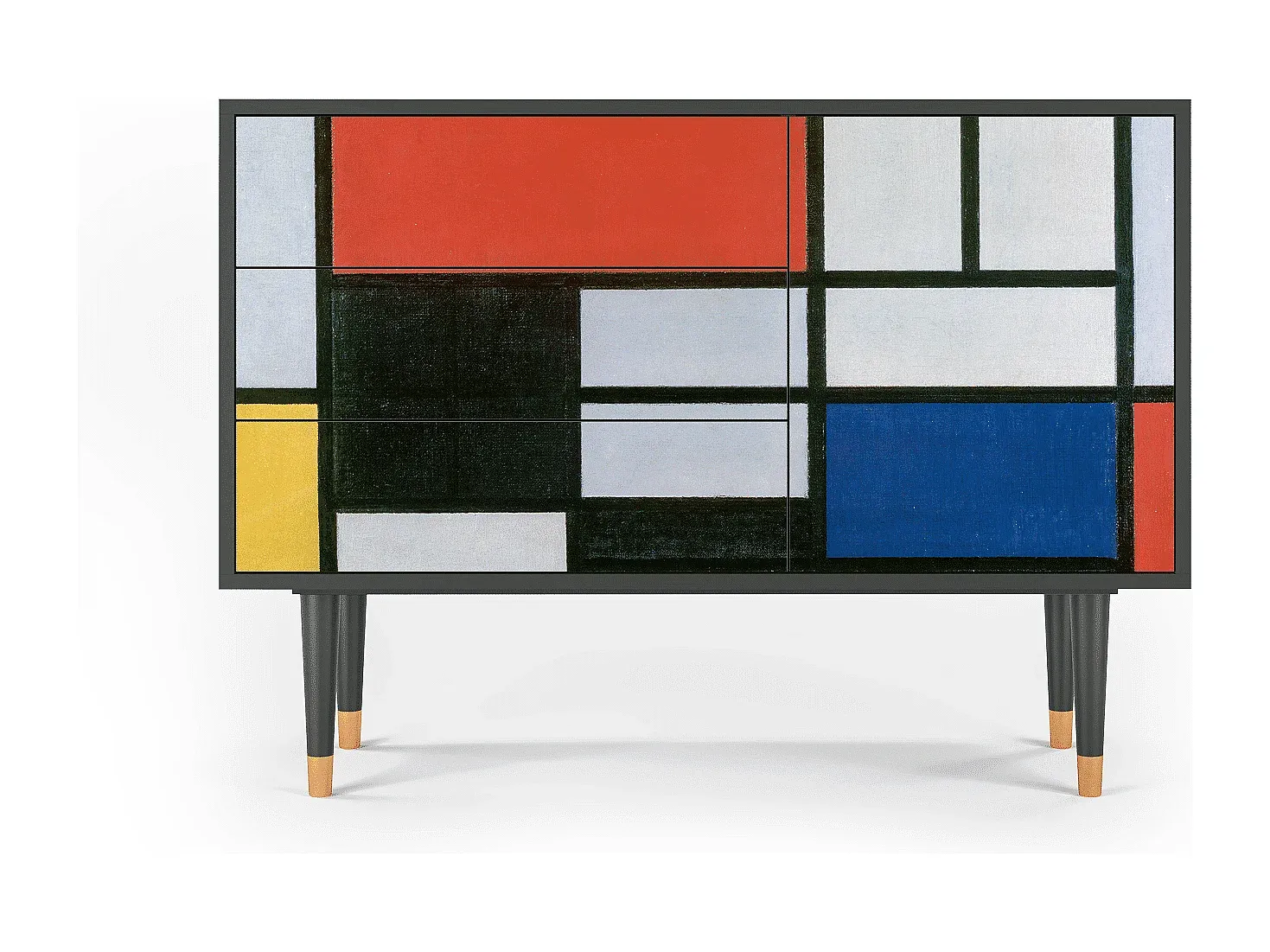 Modernes Sideboard mit Stauraum - Anthrazit-Vibyogi