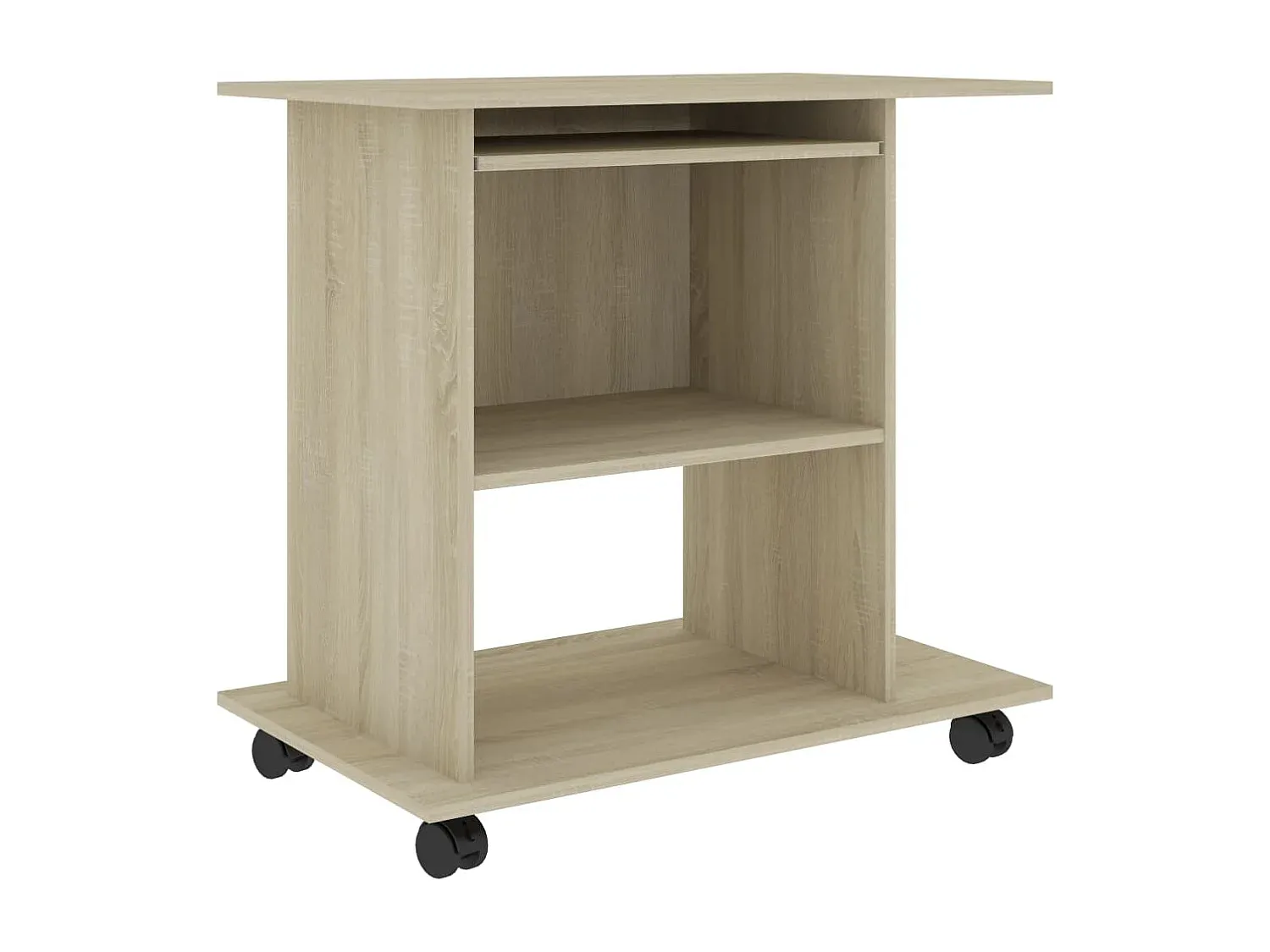 Moderner Arbeitstisch in Eichenoptik, 80x50x75 cm-Vibyogi