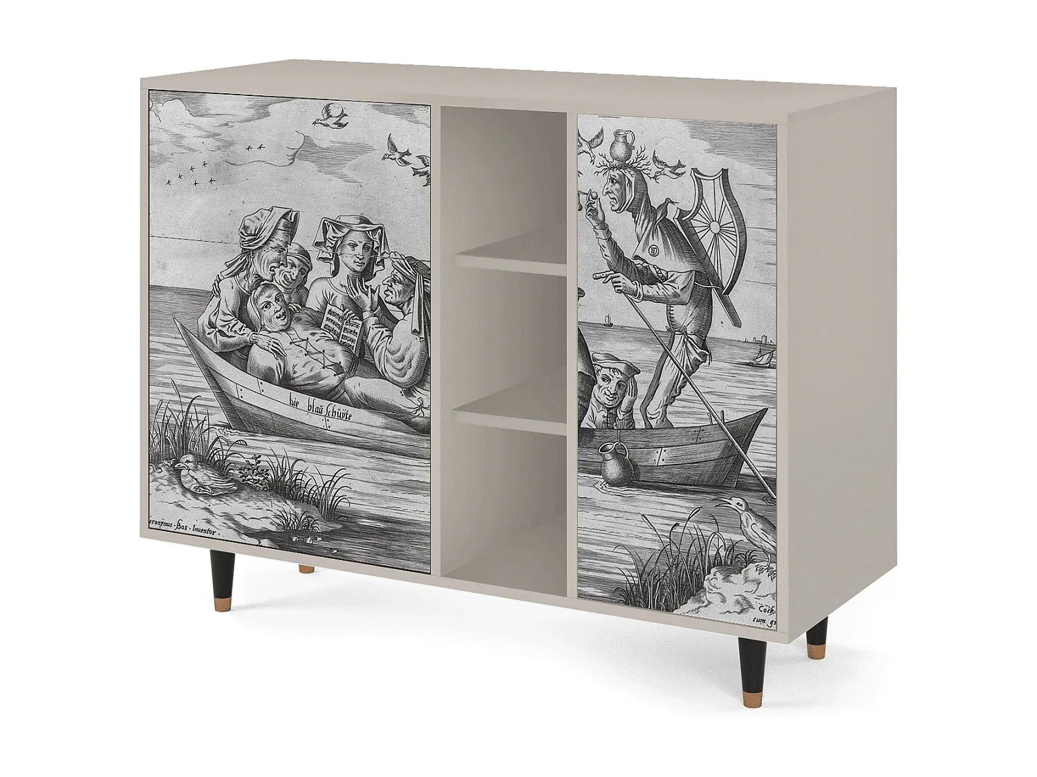 Praktisches Sideboard mit großem Stauraum in Blau-Vibyogi