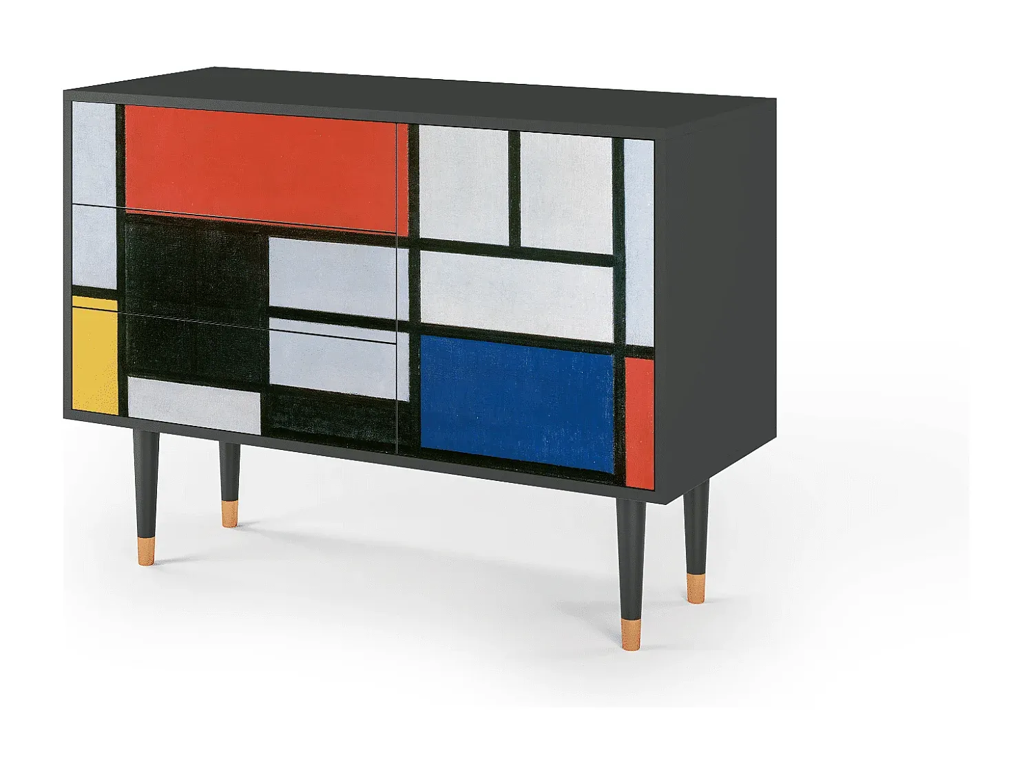 Modernes Sideboard mit Stauraum - Anthrazit-Vibyogi