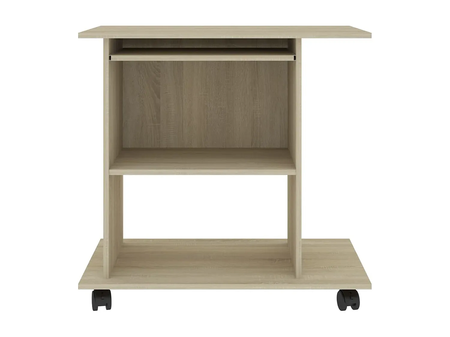 Moderner Arbeitstisch in Eichenoptik, 80x50x75 cm-Vibyogi