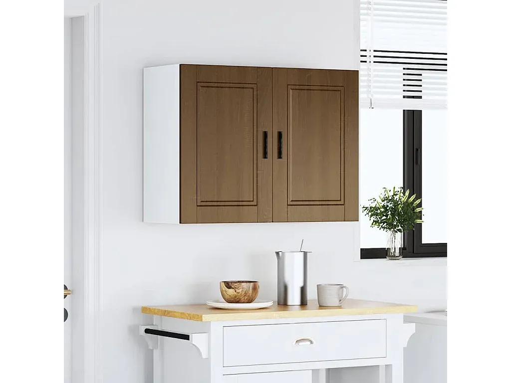 Wandregal für Küche in Holzoptik Eiche-Vibyogi