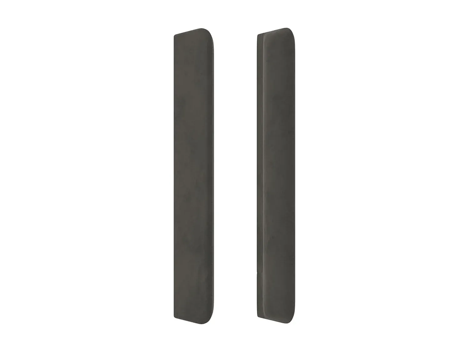 Samt Bettkopfteil mit Ohren Dunkelgrau 203x16x118/128 cm-Vibyogi