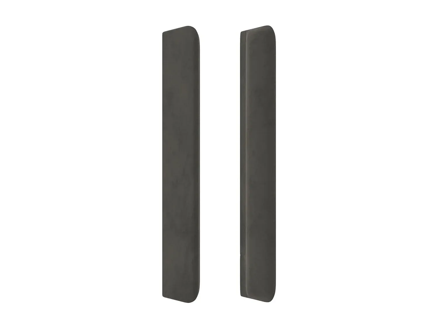 Dunkelgraues Betthaupt mit Flügeln, Samt, 103x16x118/128 cm-Vibyogi