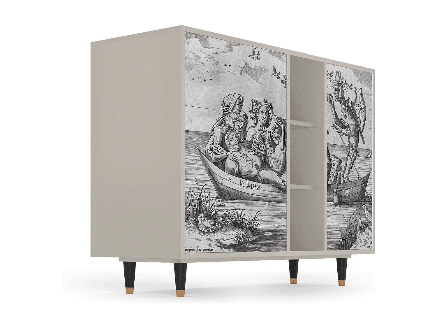 Praktisches Sideboard mit großem Stauraum in Blau-Vibyogi