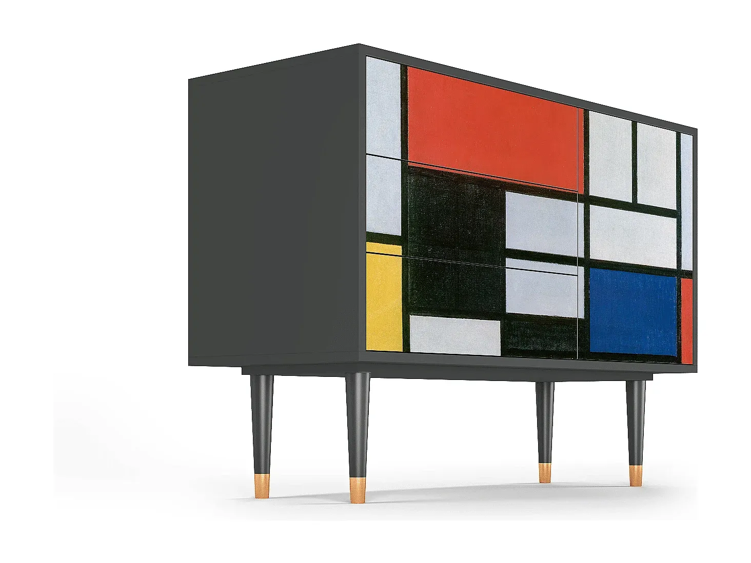 Modernes Sideboard mit Stauraum - Anthrazit-Vibyogi