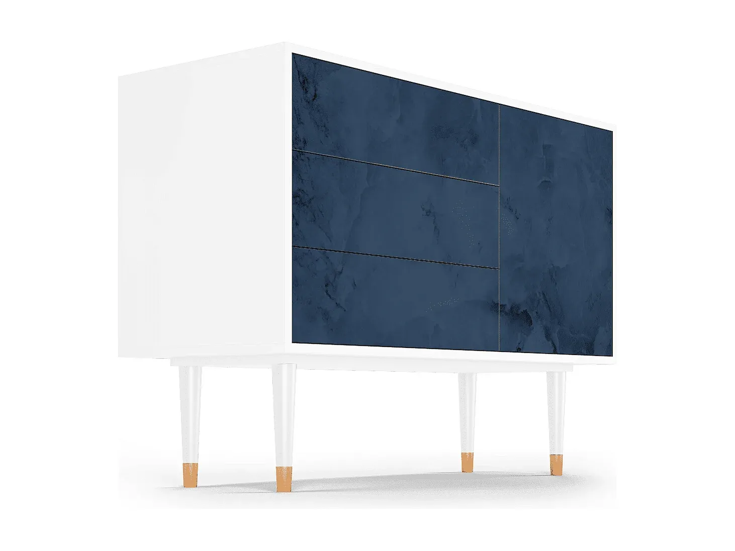 Modernes Weißes Sideboard mit Schubladen, 115x85x41 cm-Vibyogi
