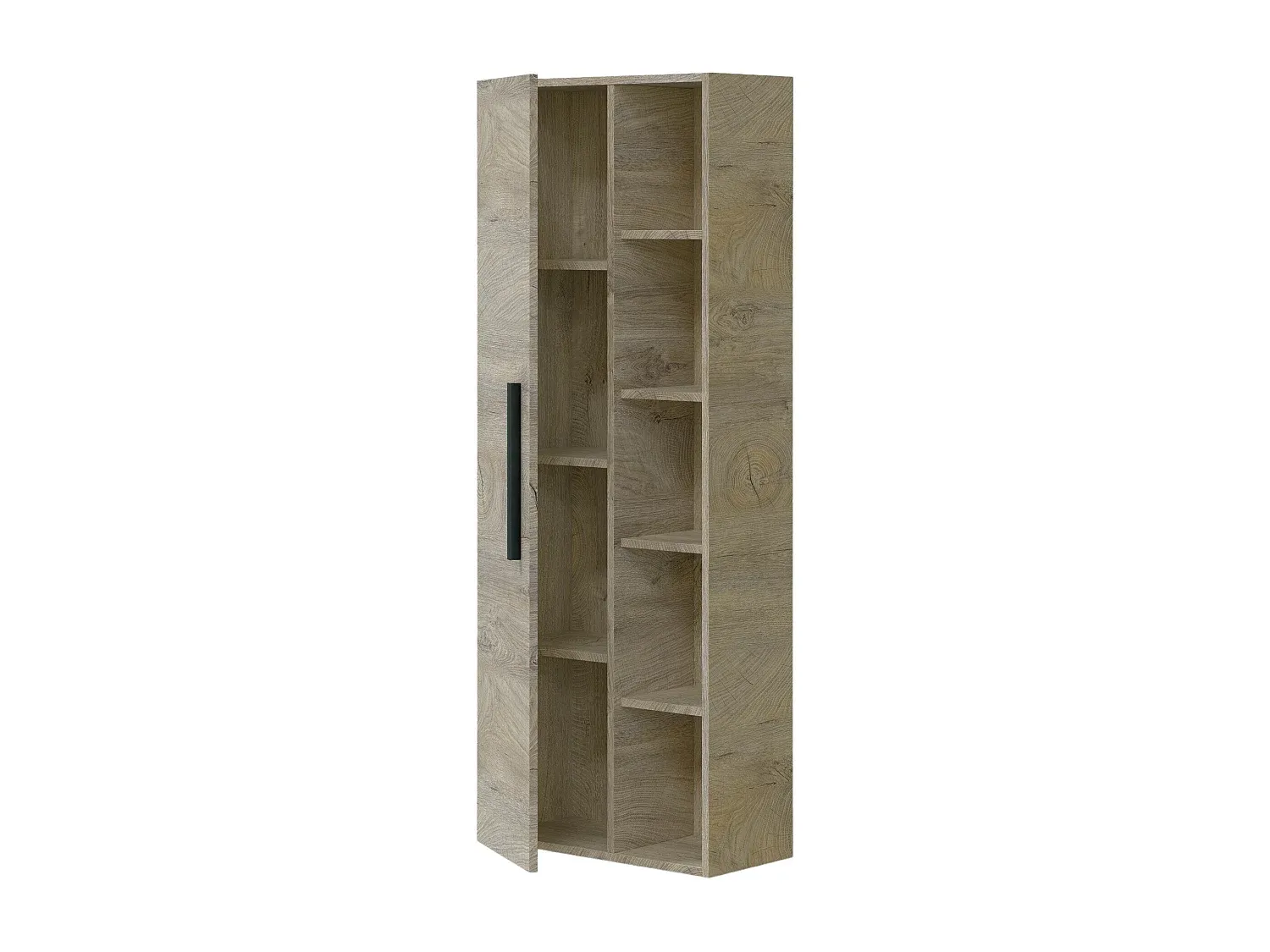 Hängeschrank mit 5 Regalböden, Eiche, 135 cm-Vibyogi