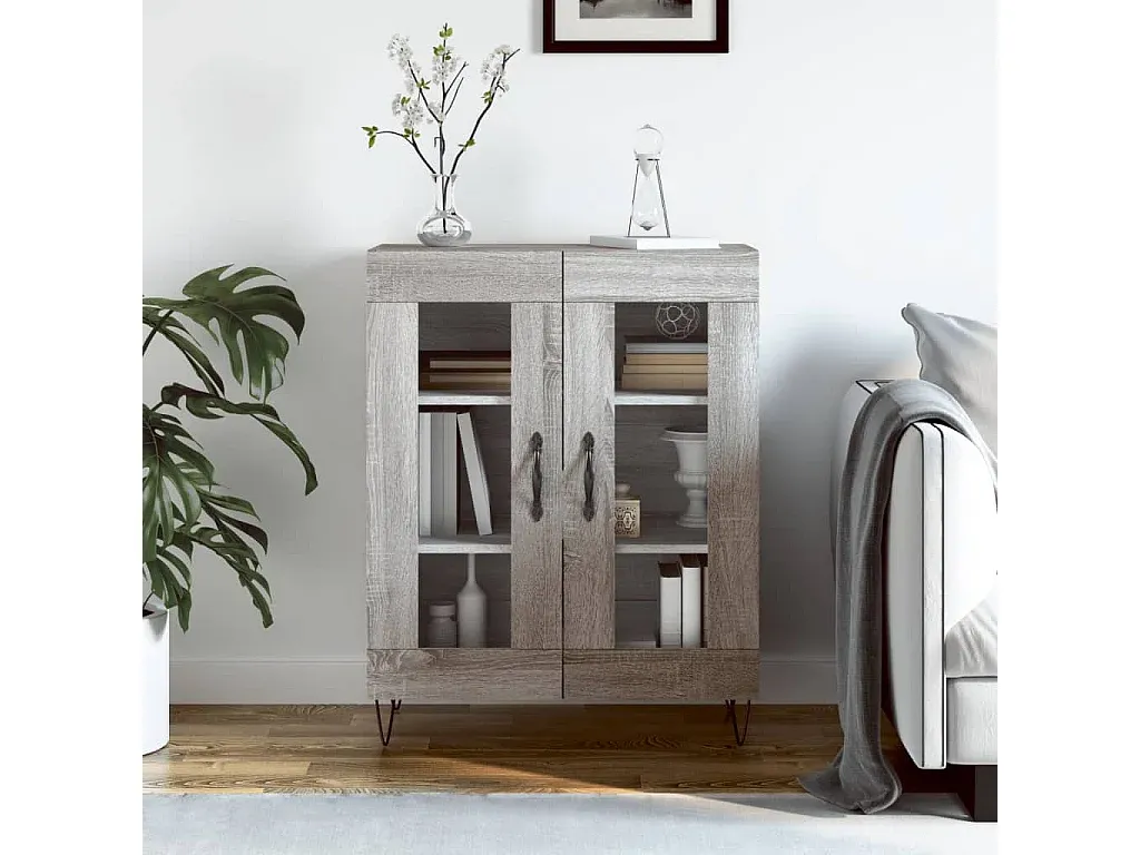 Moderner Grauer Sideboard aus Holzwerkstoff-Vibyogi