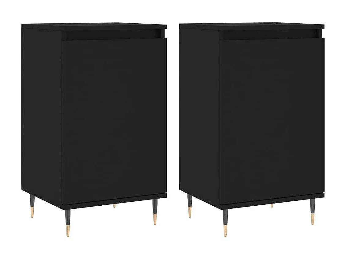 Moderne Schwarz Sideboards im 2er-Set aus Holzwerkstoff-Vibyogi