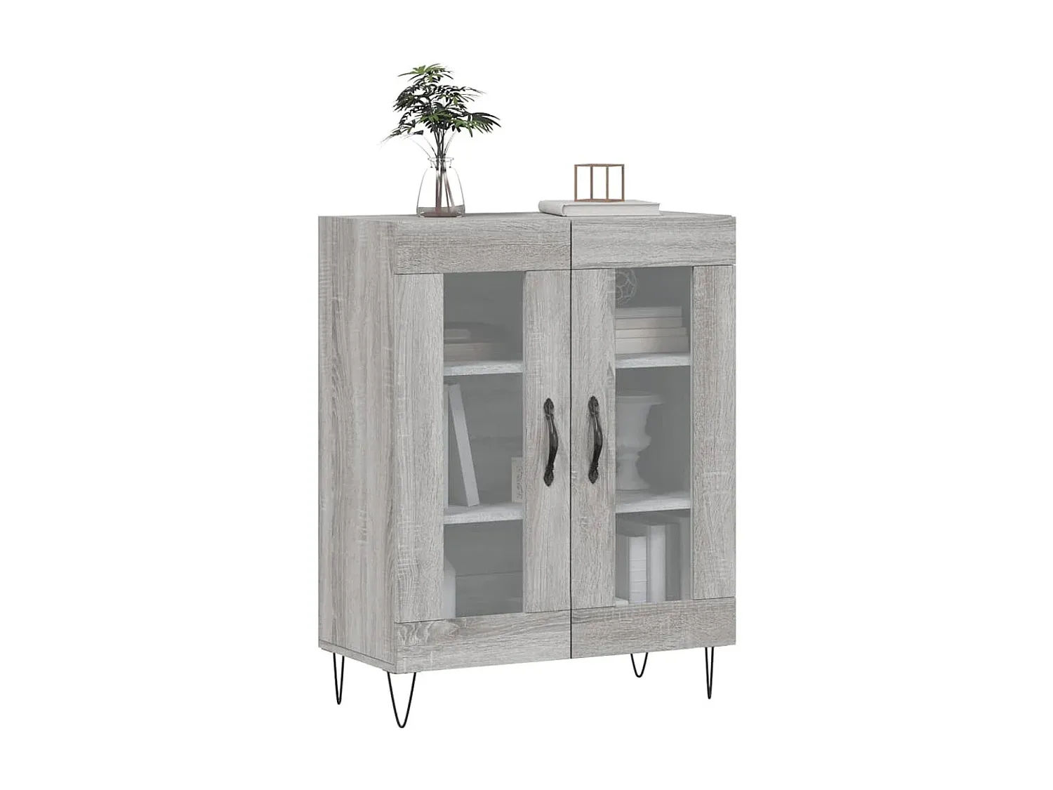 Moderner Grauer Sideboard aus Holzwerkstoff-Vibyogi