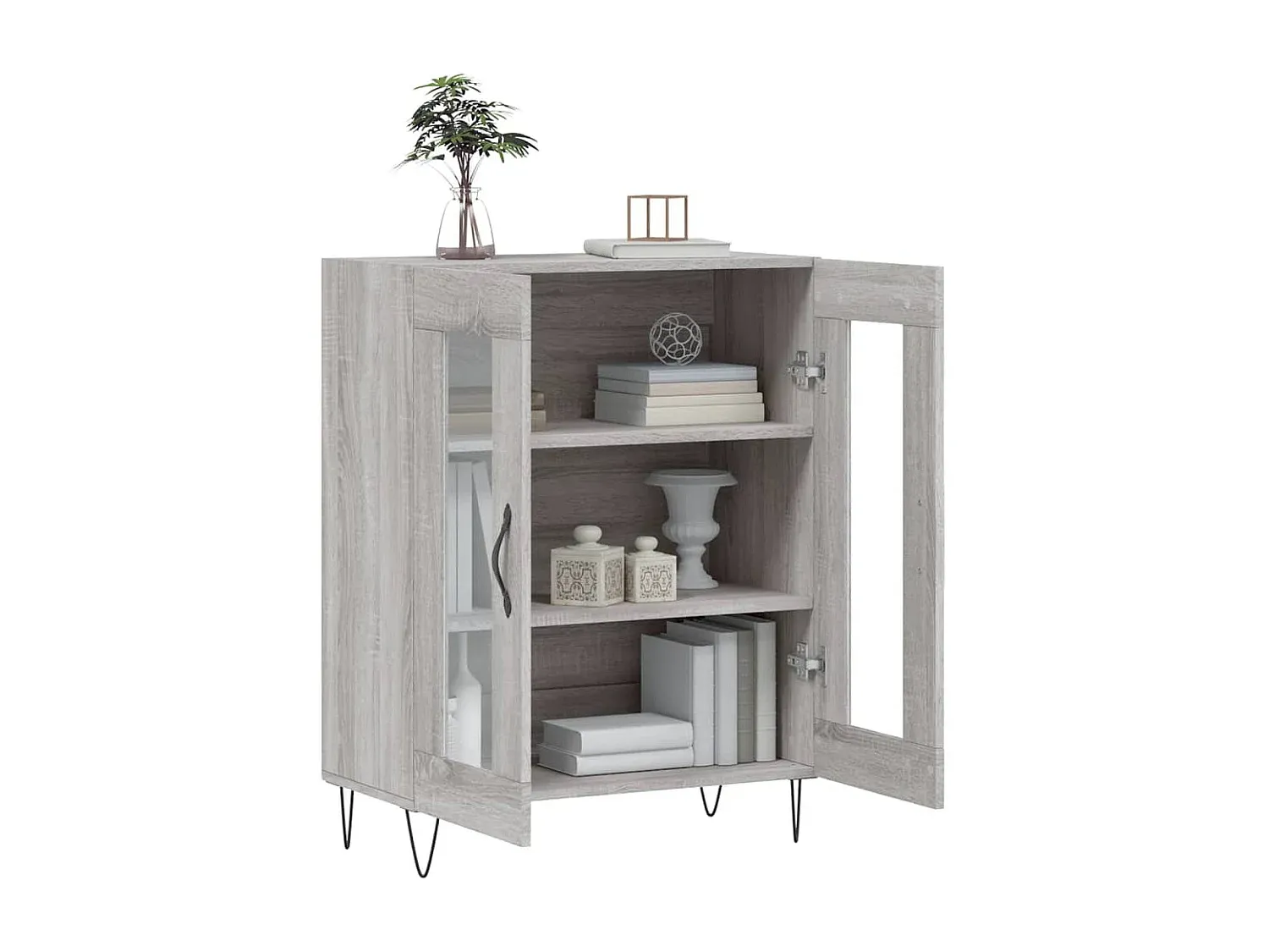 Moderner Grauer Sideboard aus Holzwerkstoff-Vibyogi