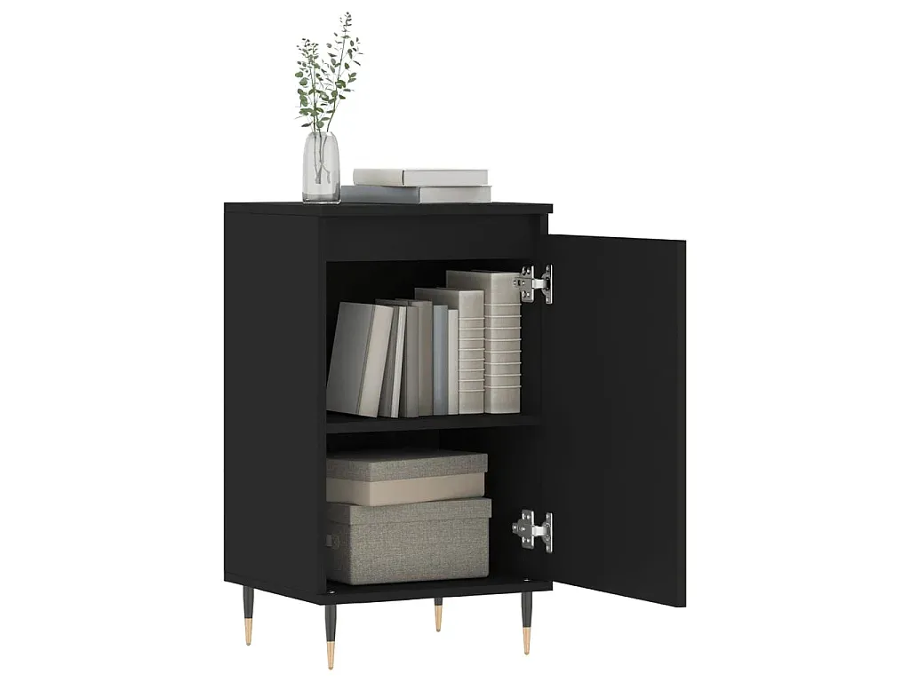 Moderne Schwarz Sideboards im 2er-Set aus Holzwerkstoff-Vibyogi