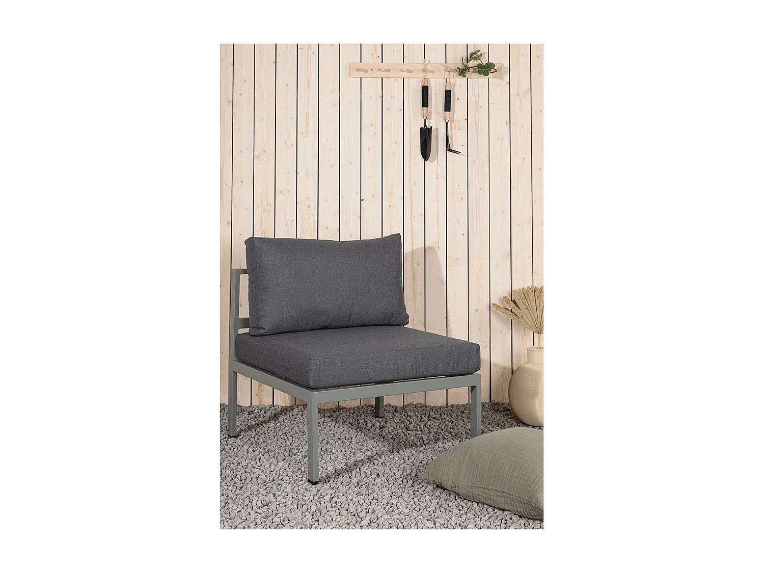 Modulares Gartensofa Segment in Khaki-Vibyogi