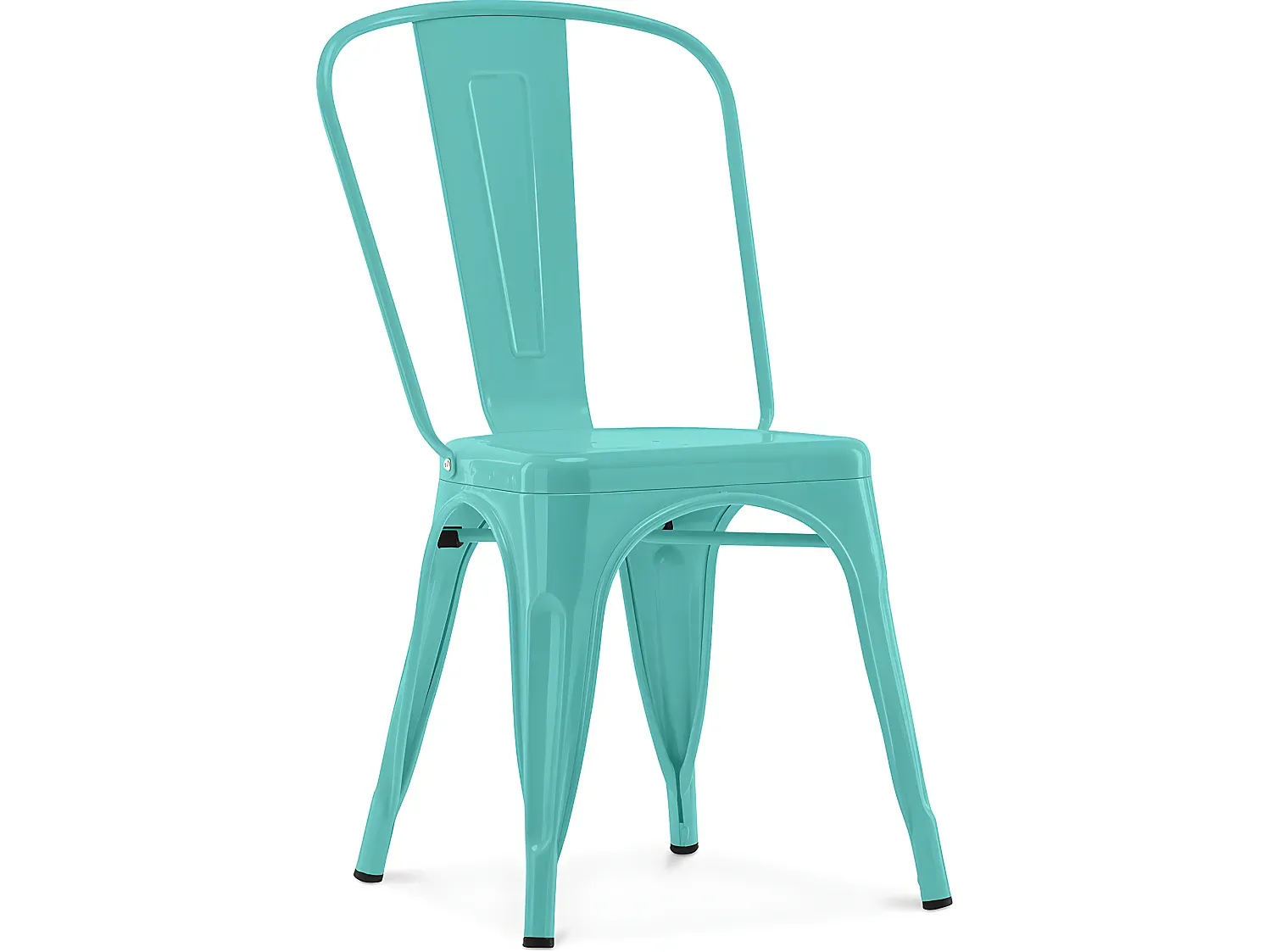 Moderner Esszimmerstuhl im Industriedesign aus Stahl