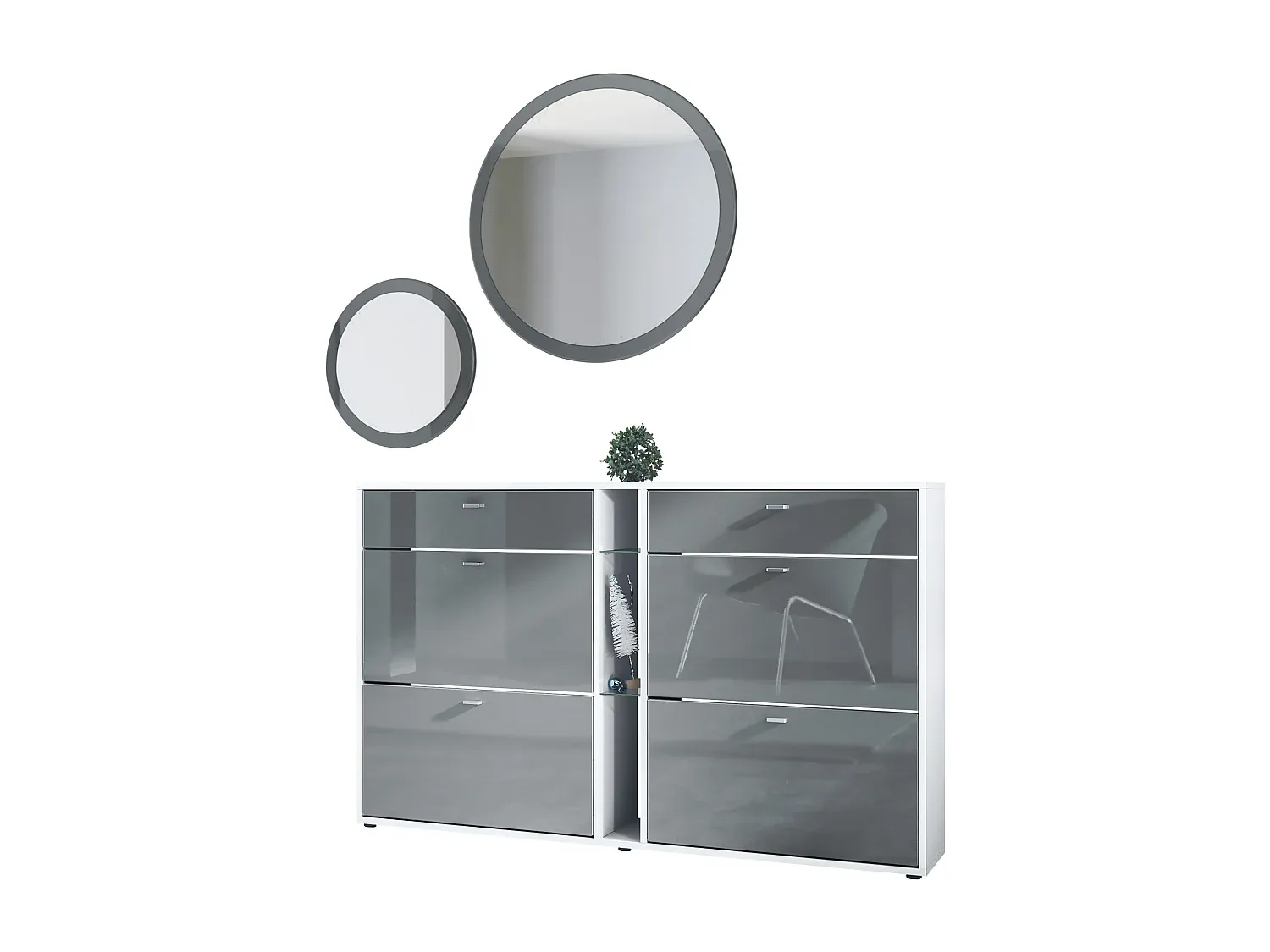 Moderne Kleiderschrank Weiß Hochglanz