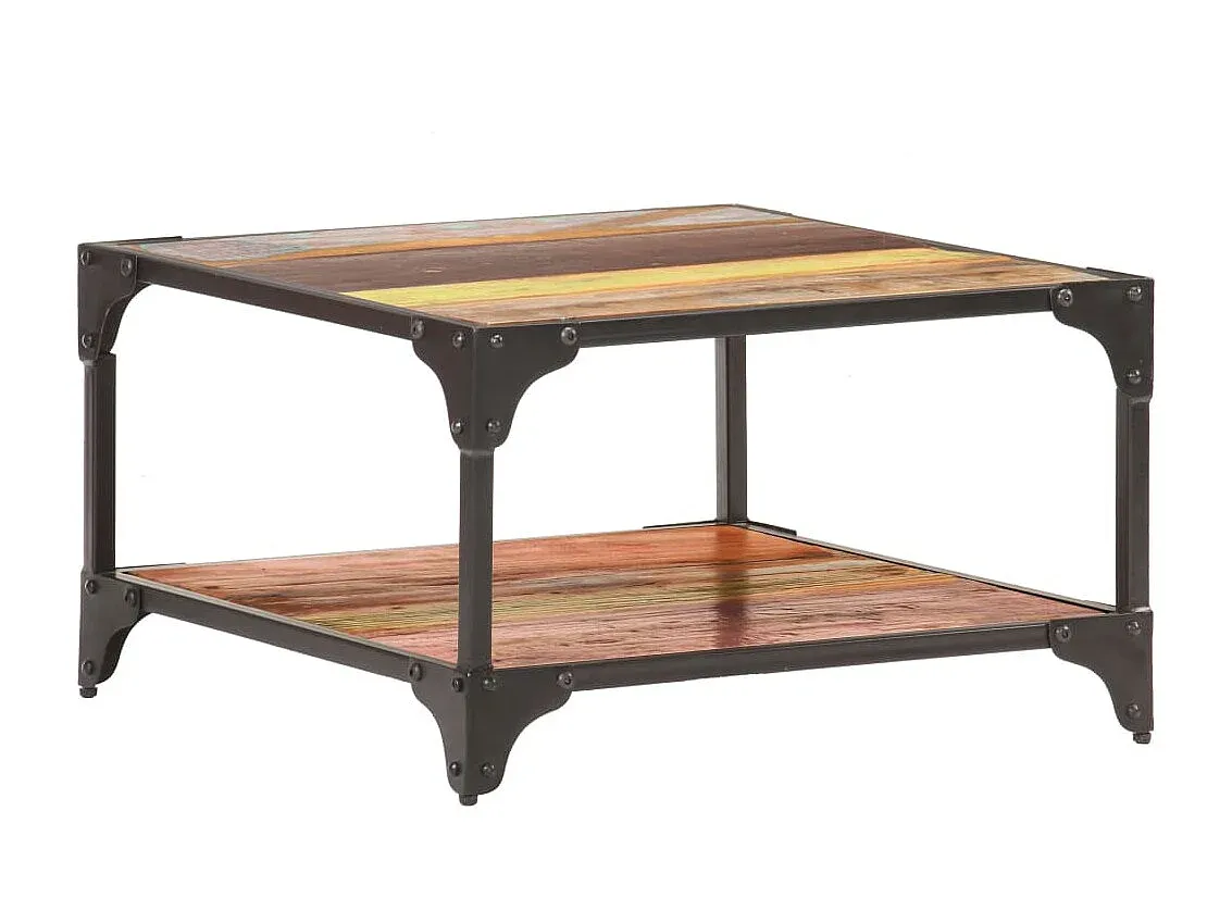 Massiver Altholz-Couchtisch 60x60x35 cm