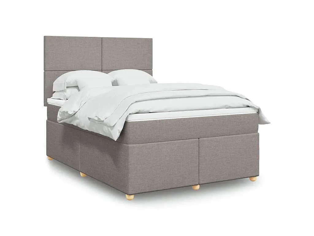 Komfortables Boxspringbett in Taupe 160x200 cm