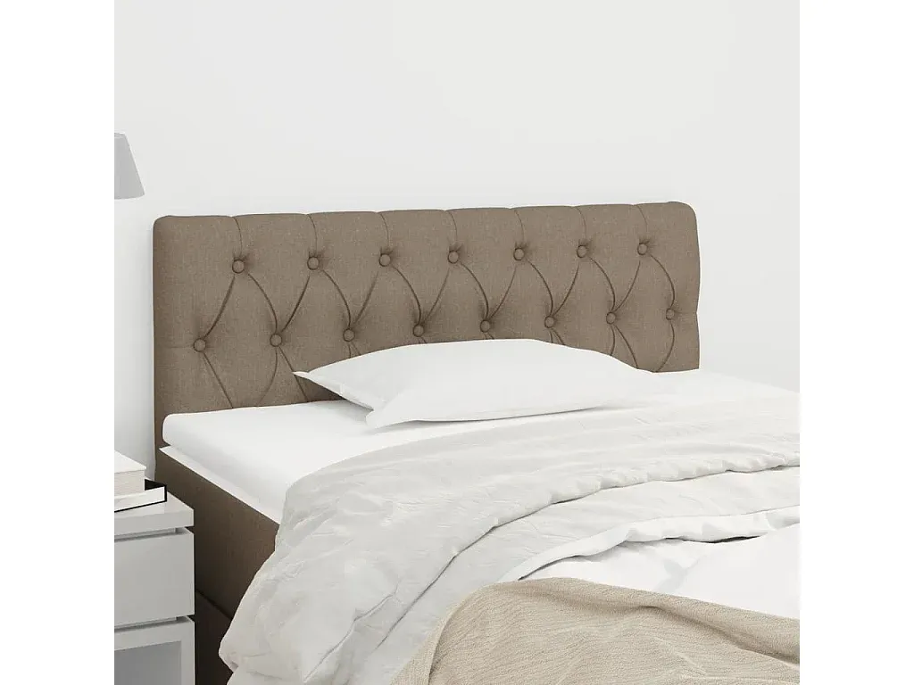 Verstellbares Stoffkopfteil in Taupe 100x78 cm