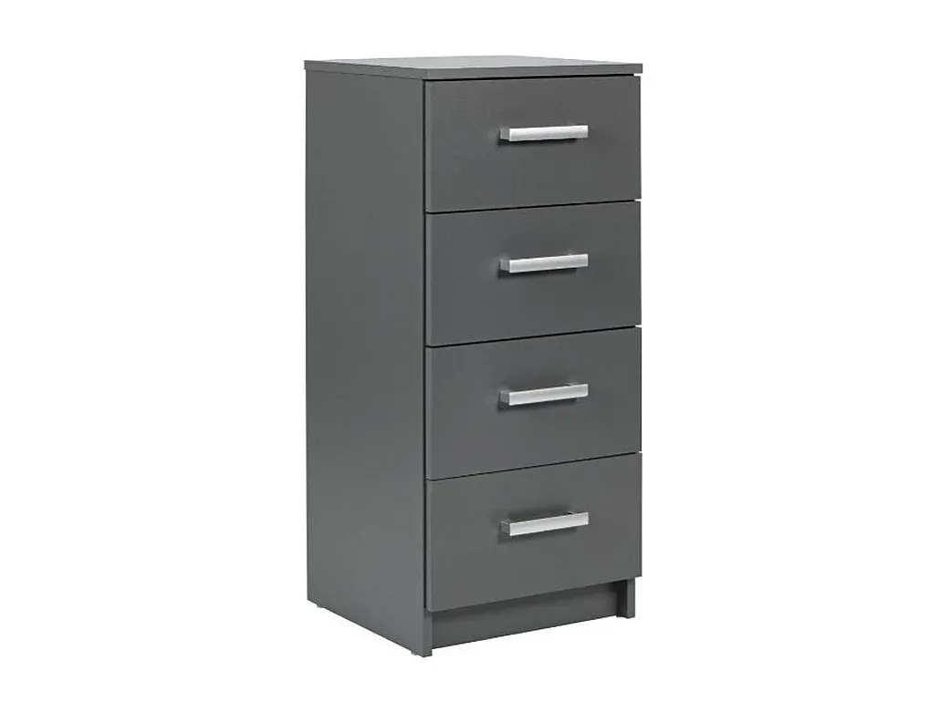 Moderne graue Kommode mit 4 Schubladen
