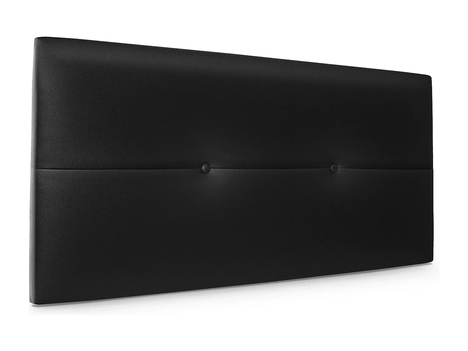 Kunstleder Kopfteil mit Knöpfen 95x50cm - Schwarz