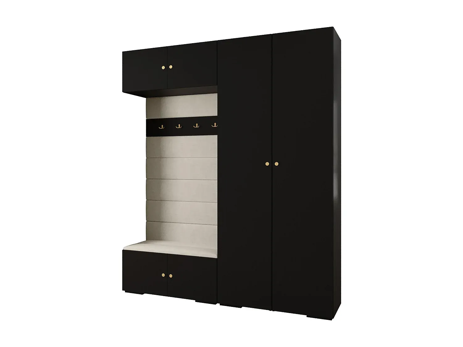 Moderner Flurgarderoben-Set mit Schuhablage