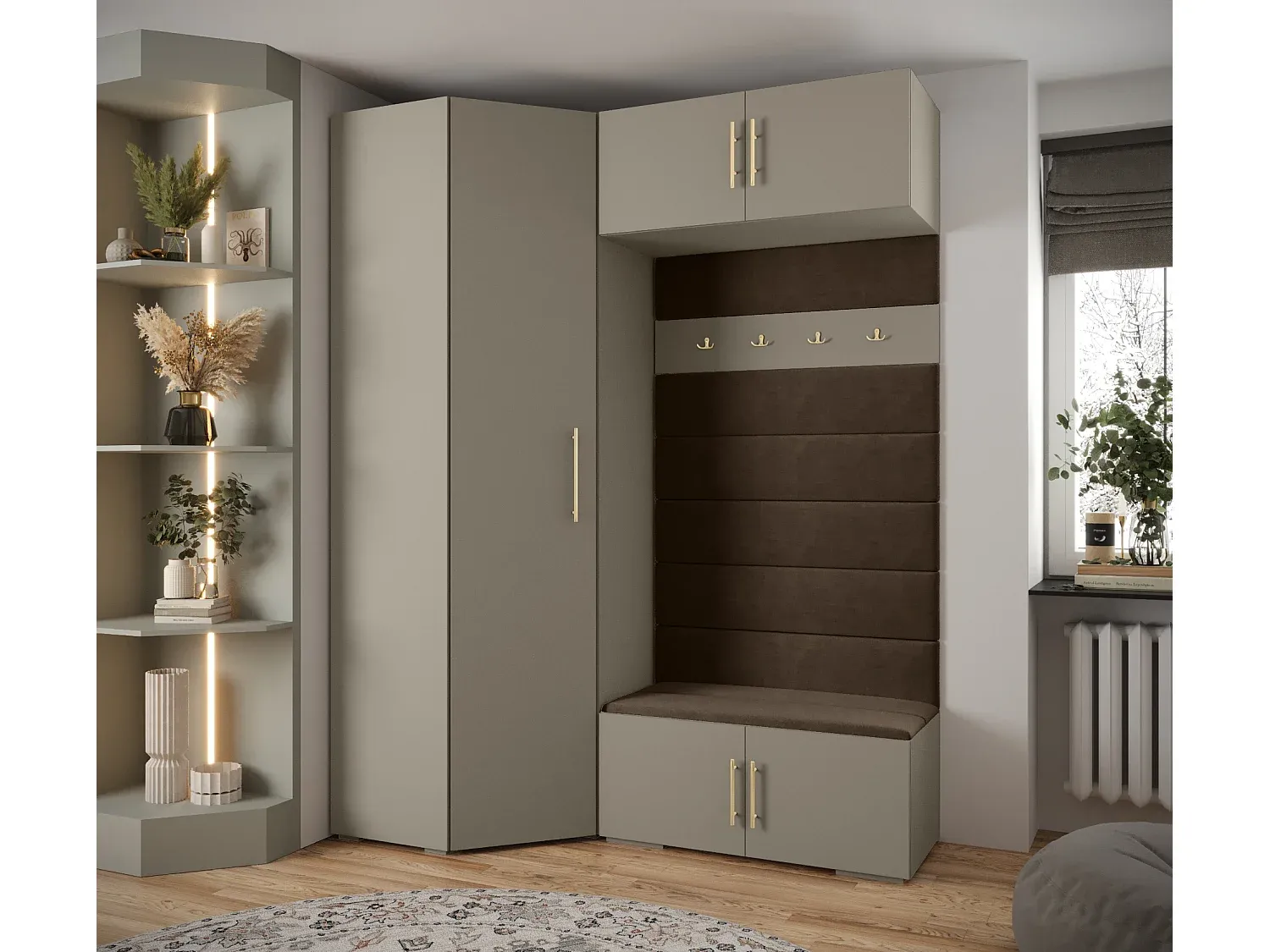 Großer Kleiderschrank mit Schiebetüren