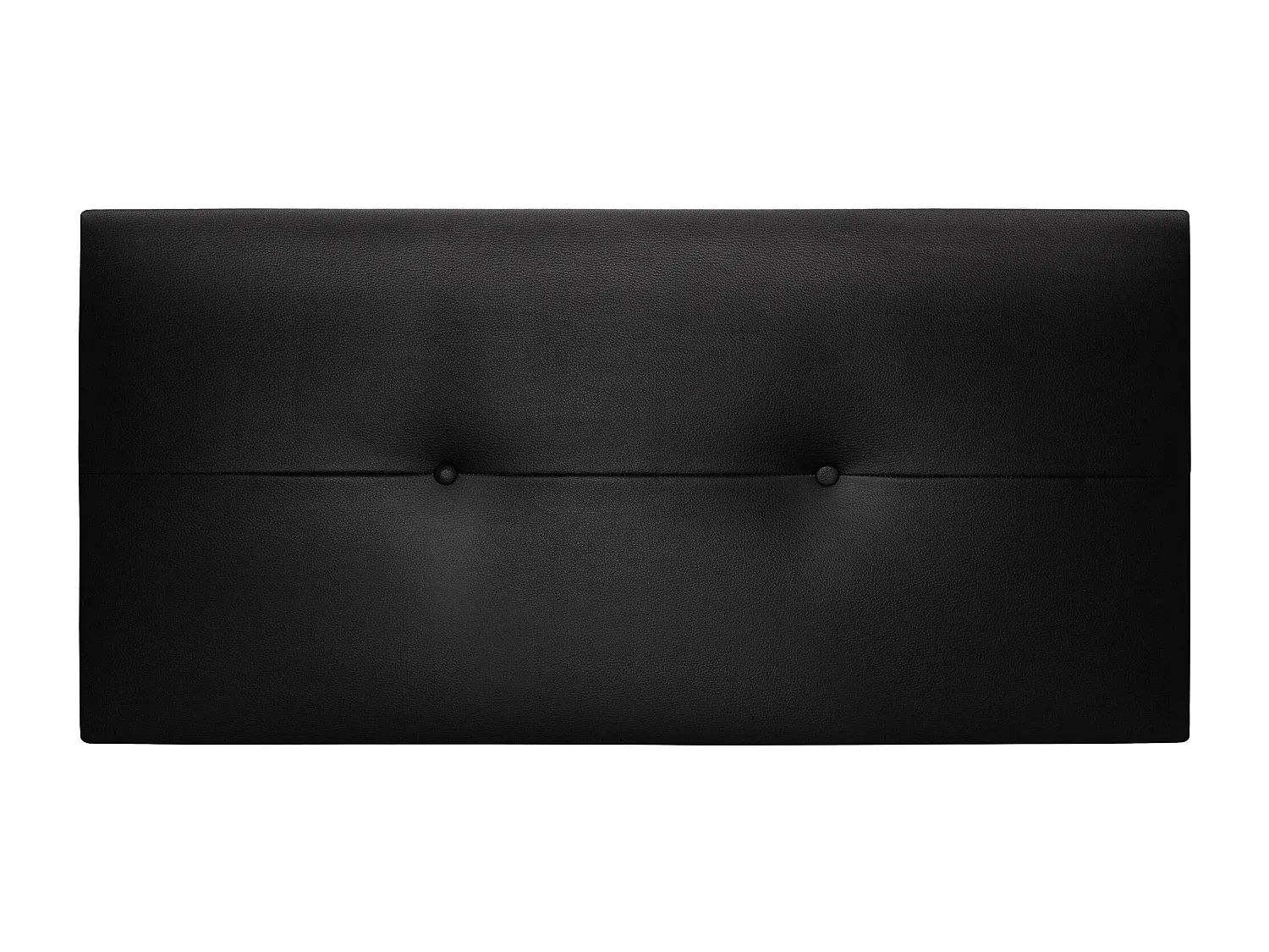 Kunstleder Kopfteil mit Knöpfen 95x50cm - Schwarz