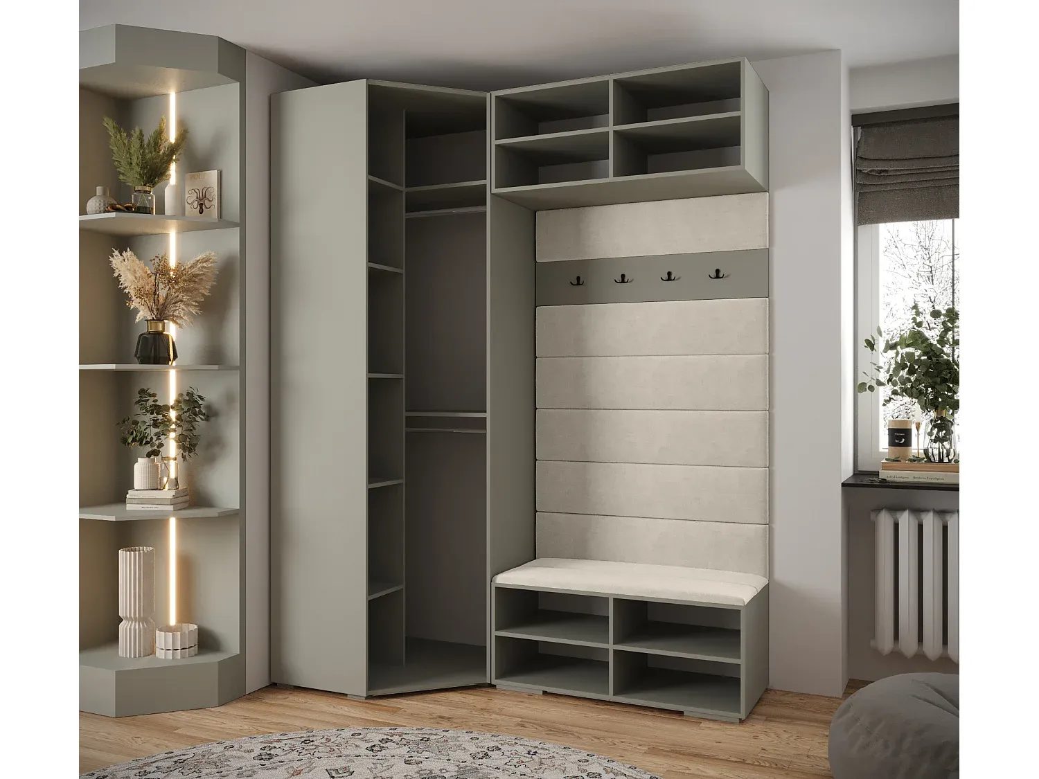 Großer Kleiderschrank mit Schiebetüren