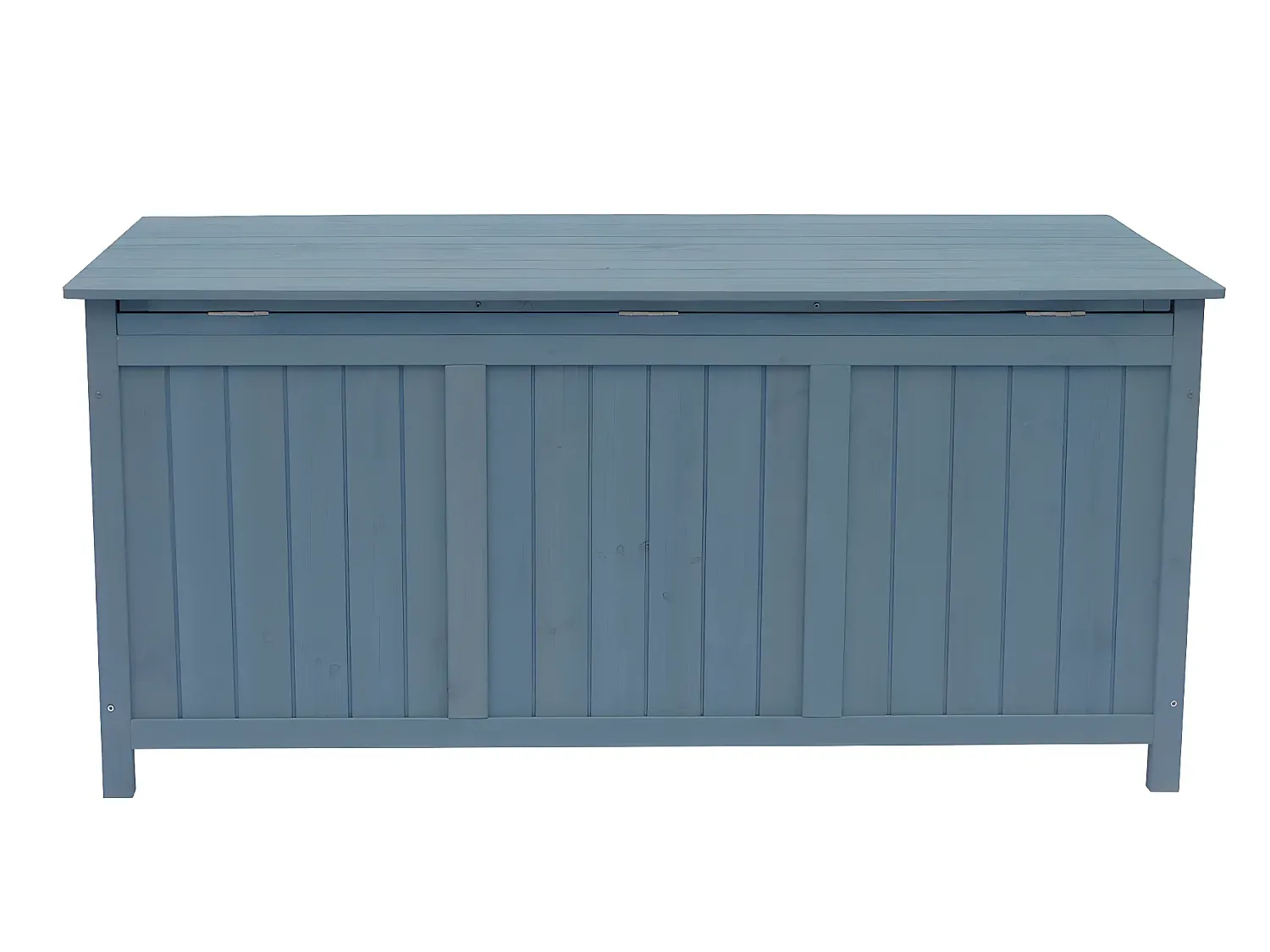 Holz Gartentruhe in Himmelblau, 130 x 64 x 60 cm