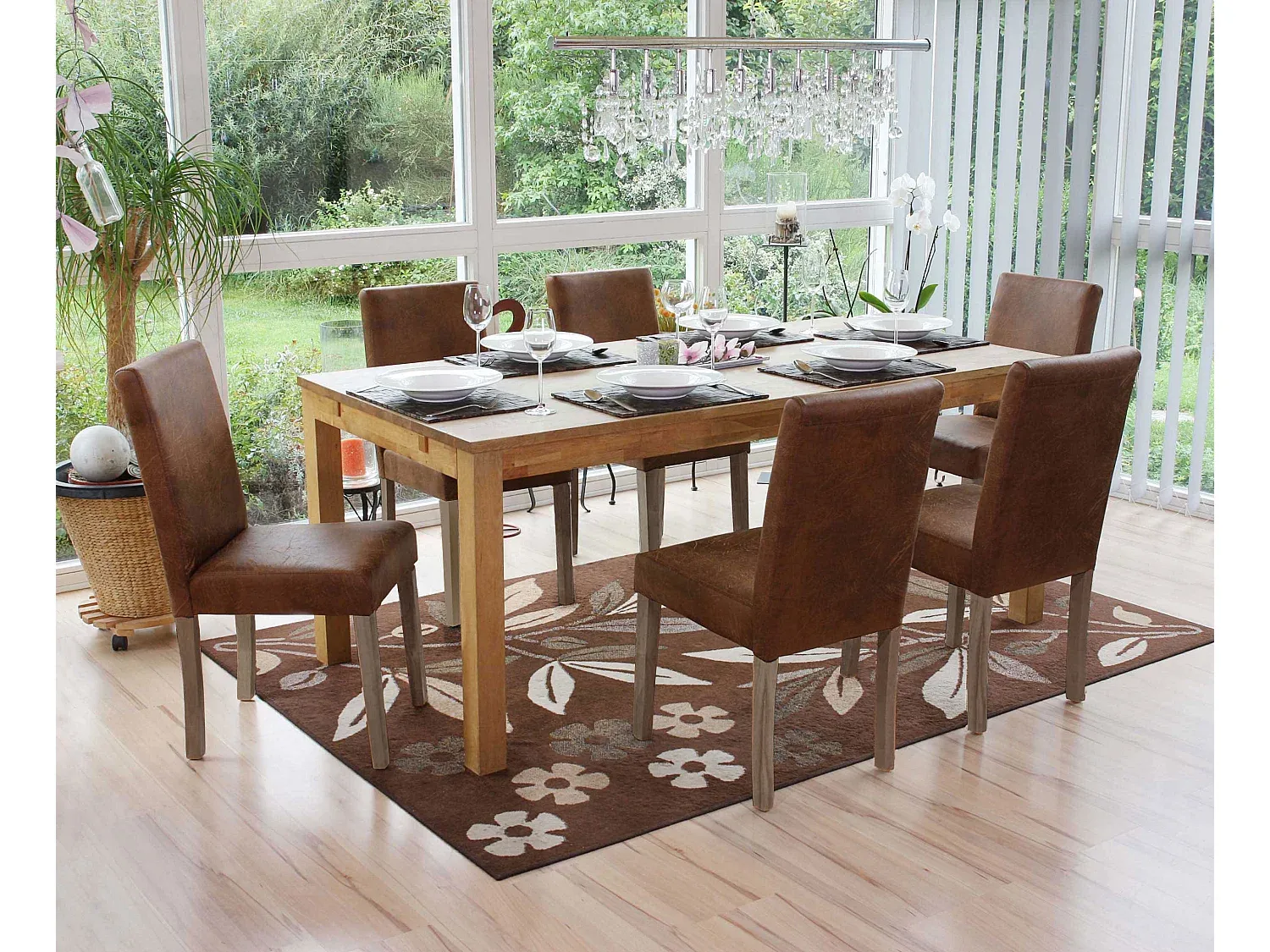 Moderne Esszimmerstühle im Wildleder-Look, 6er-Set