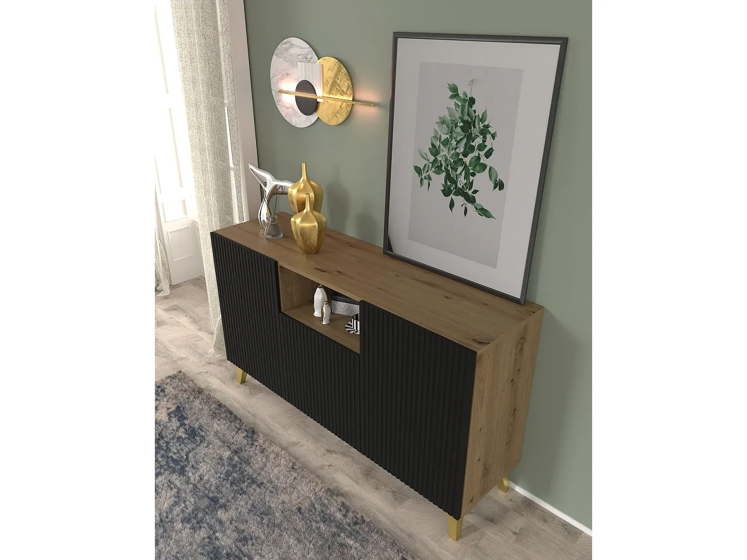 Moderne Kommode mit Stauraum und Schubladen