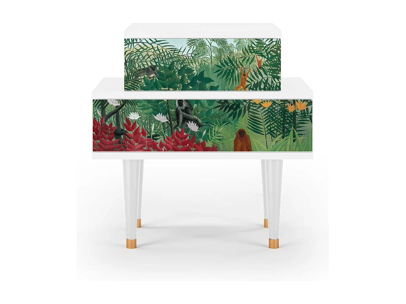 Moderner Nachttisch in Weiß, Kompakte Größe