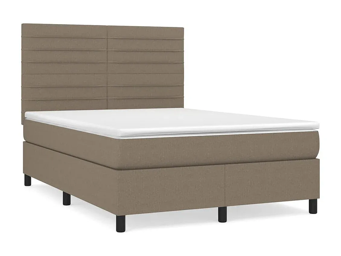 Komfortables Polsterbett 140x200 cm in Taupe