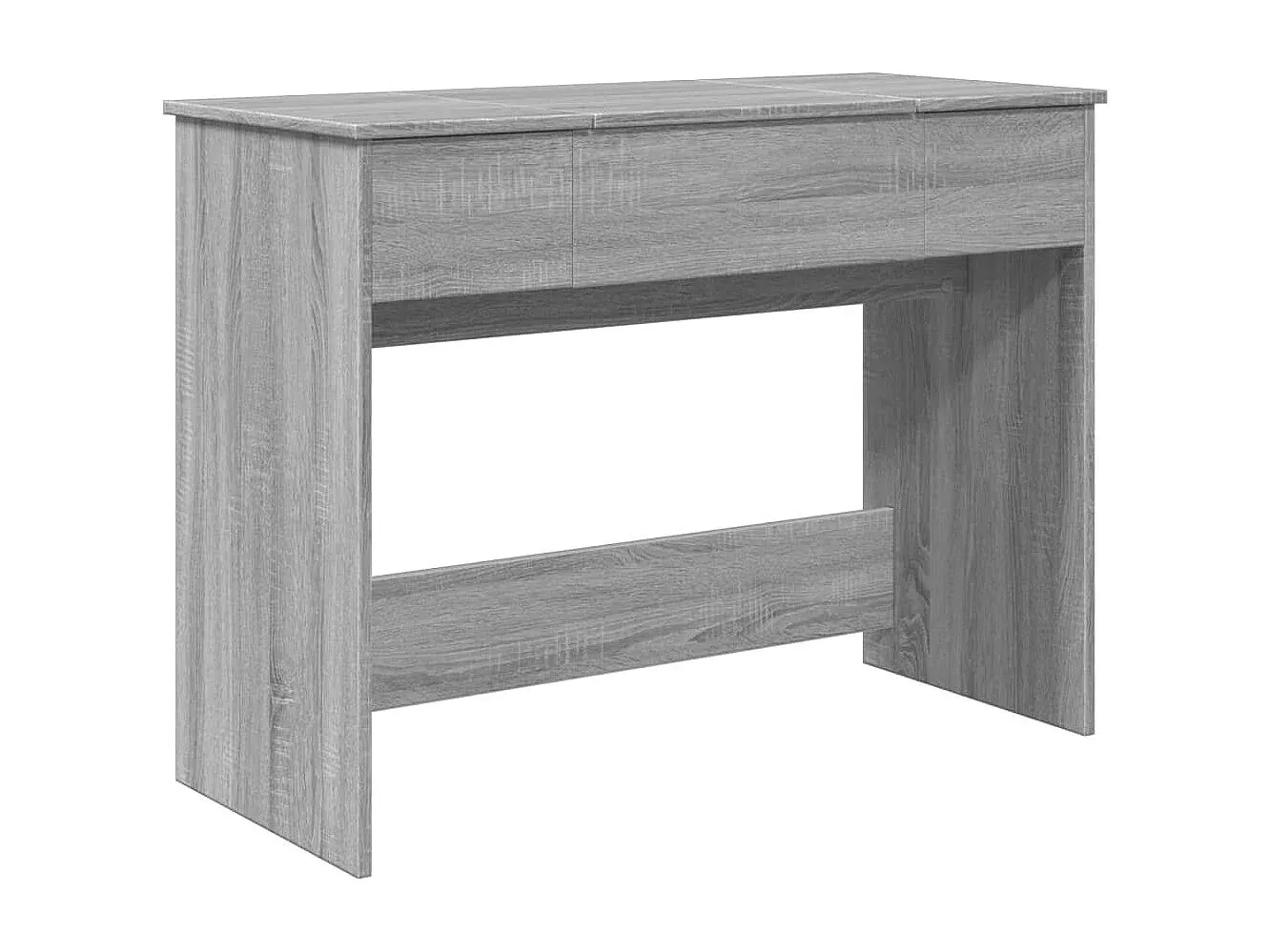 Moderner Schminktisch mit Spiegel und Schubladen in Grau