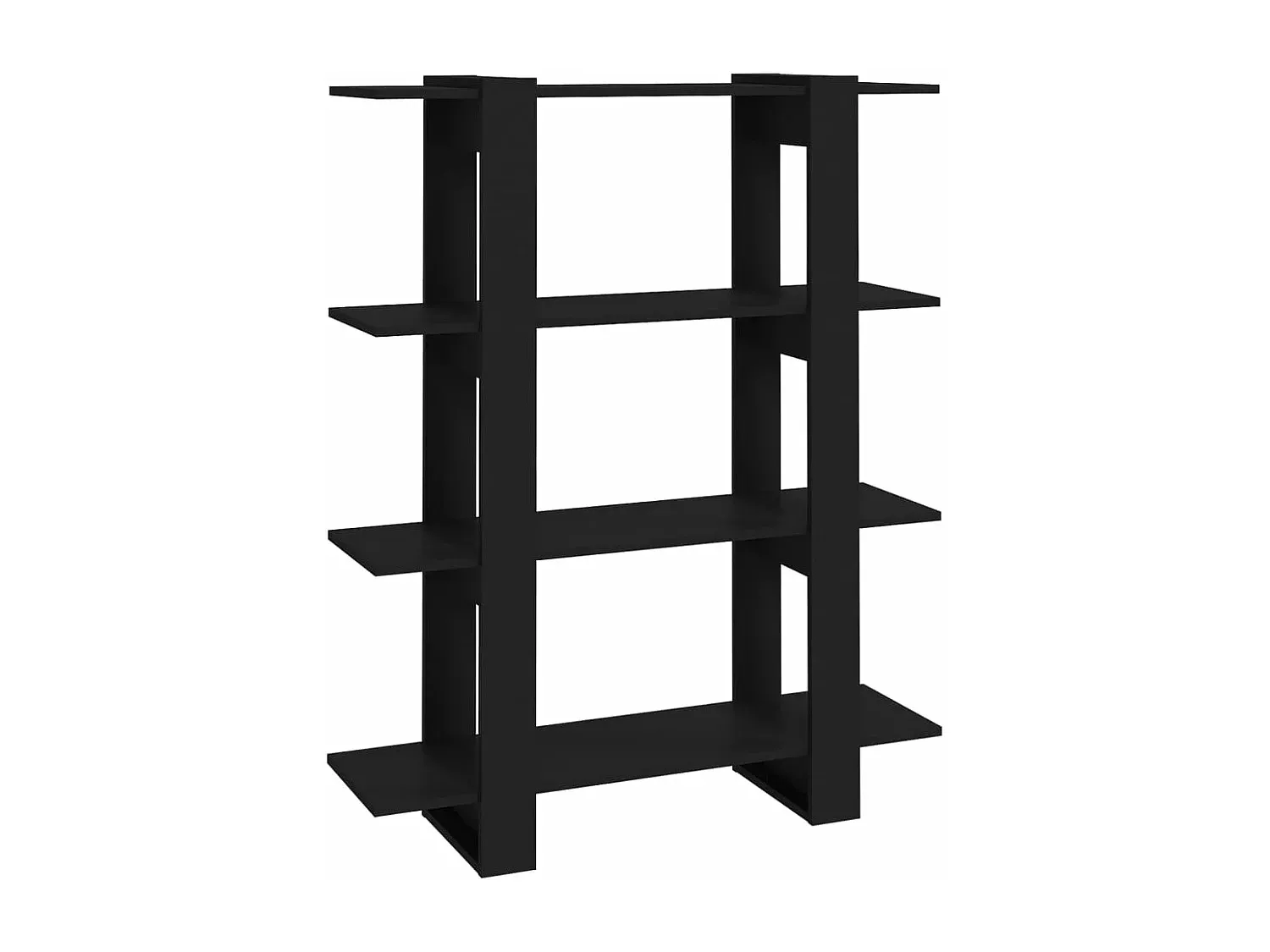 Schwarzes Multifunktionales Regal 100x30x123,5 cm