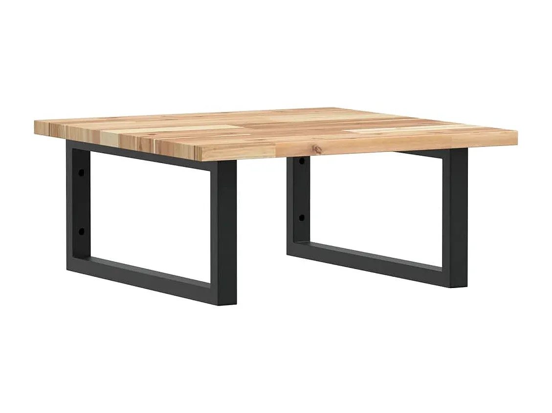 Stahl-Wandregal mit Akazienholz