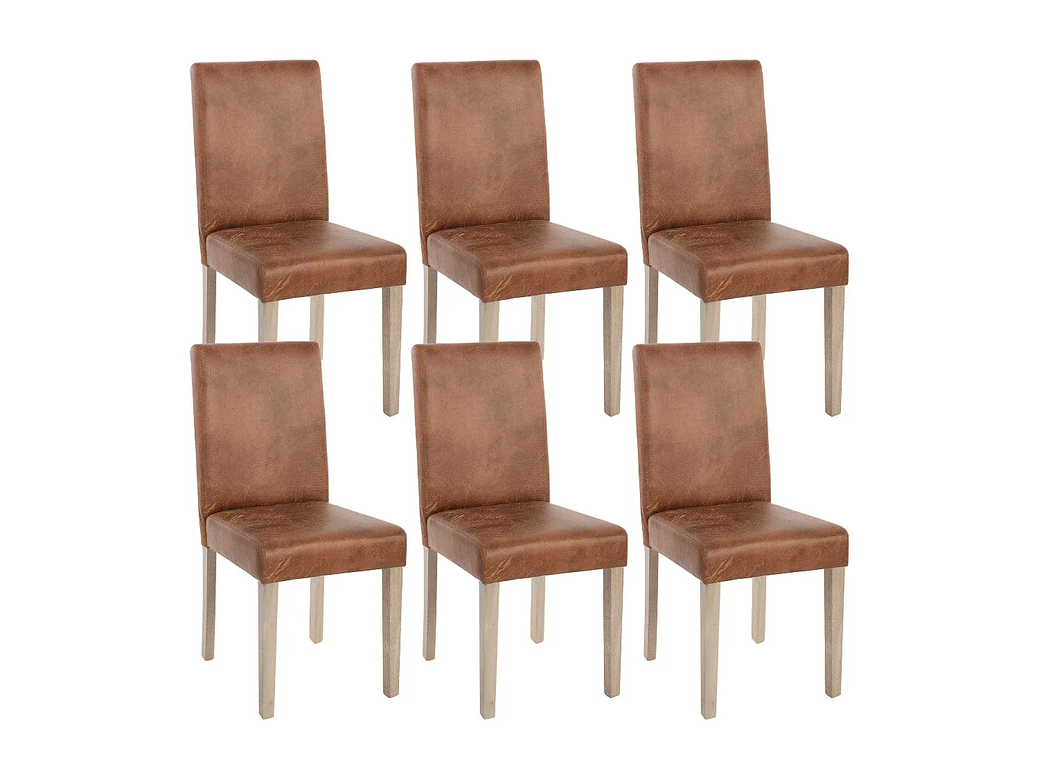 Moderne Esszimmerstühle im Wildleder-Look, 6er-Set