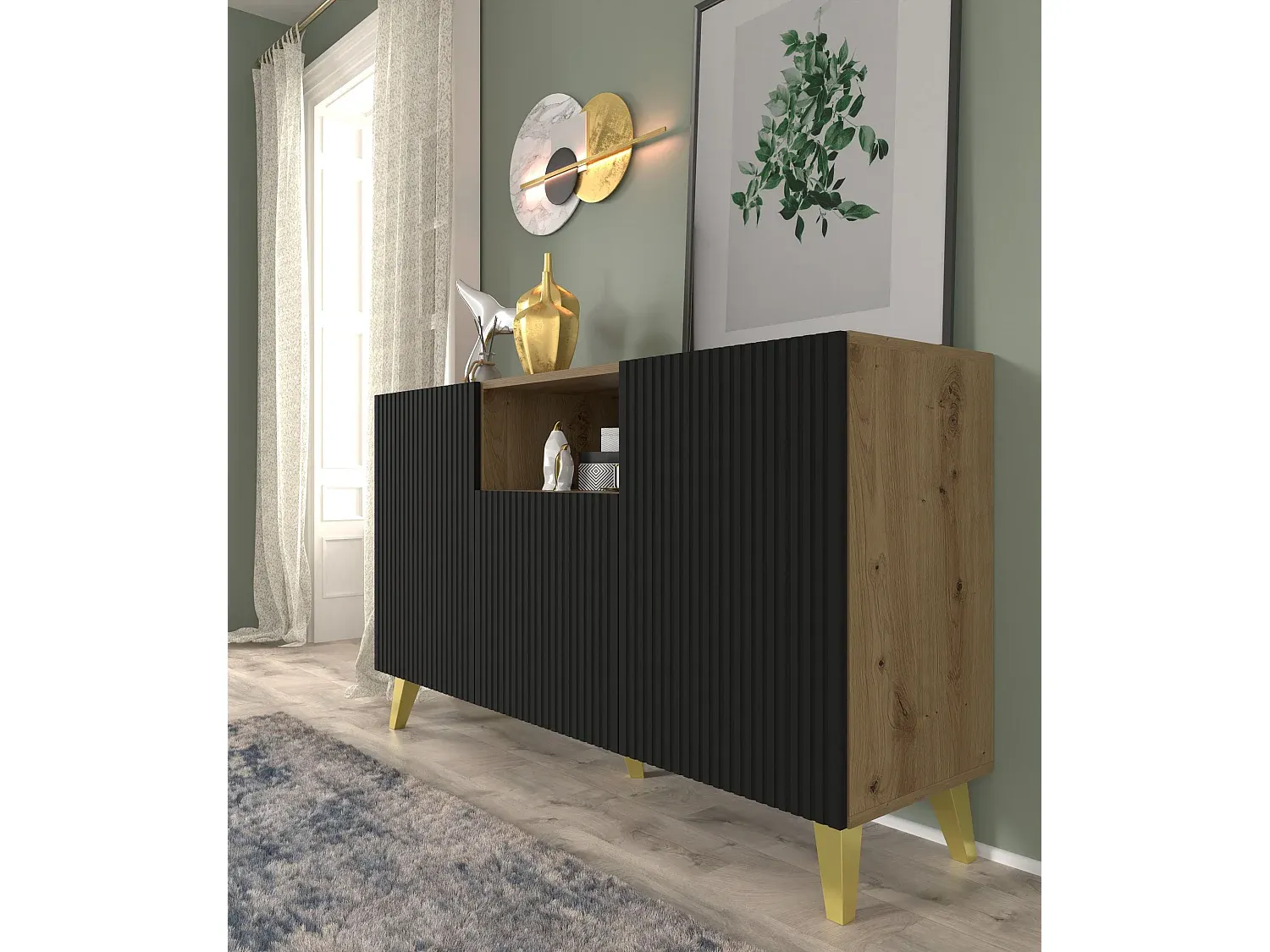 Moderne Kommode mit Stauraum und Schubladen