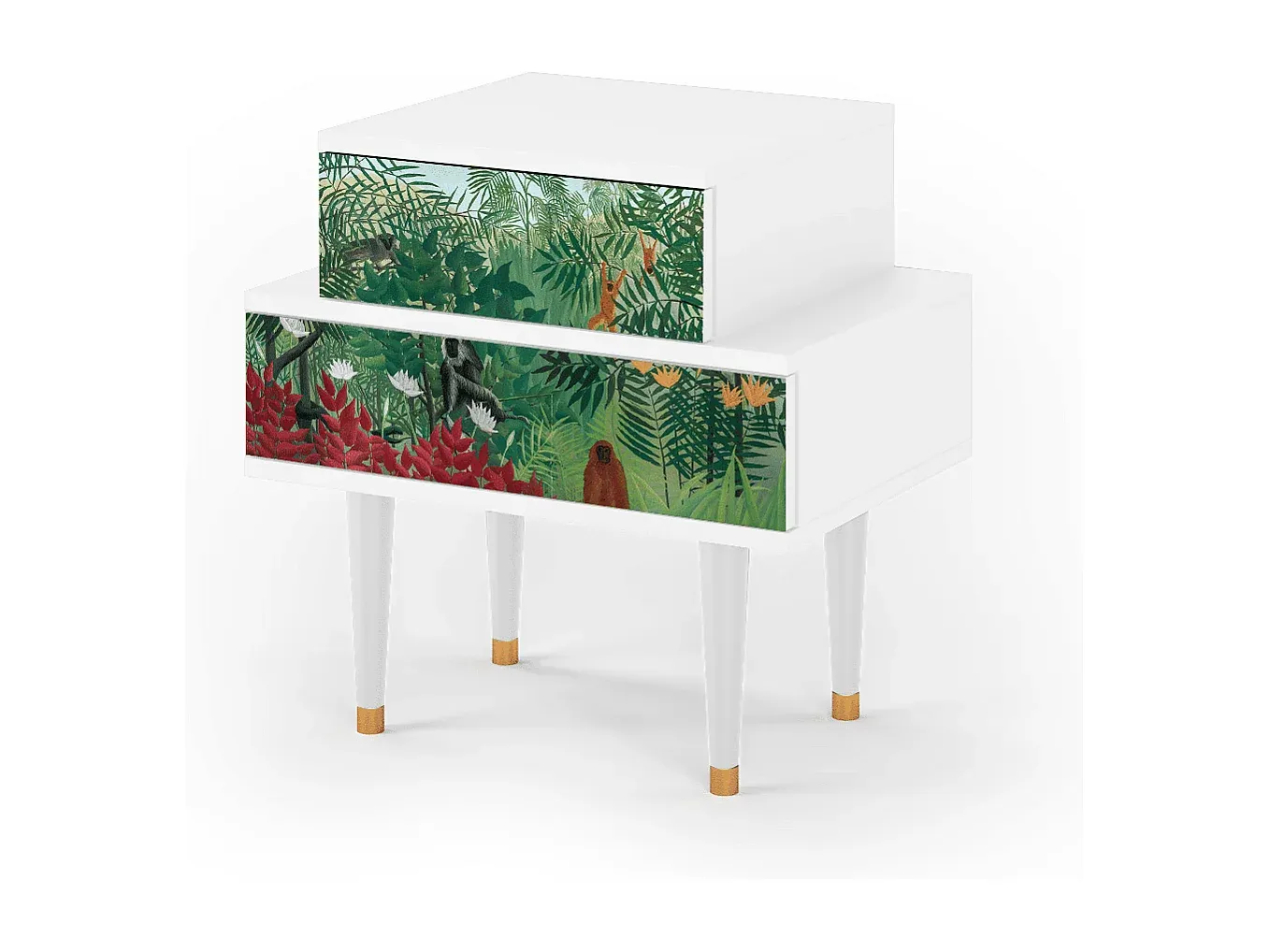 Moderner Nachttisch in Weiß, Kompakte Größe