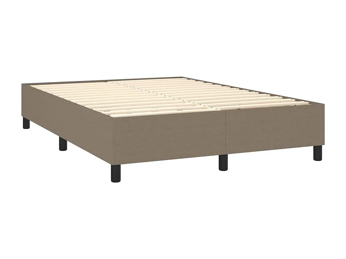 Komfortables Polsterbett 140x200 cm in Taupe