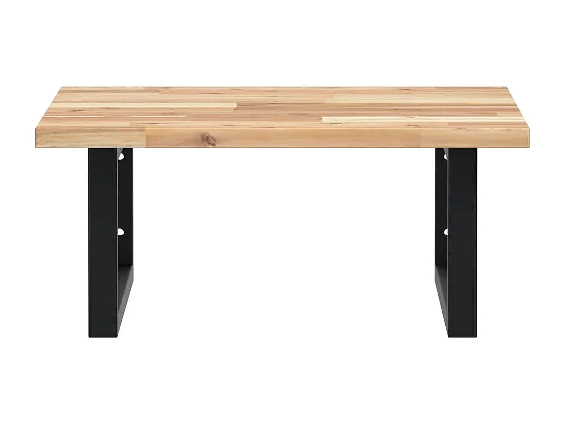 Stahl-Wandregal mit Akazienholz