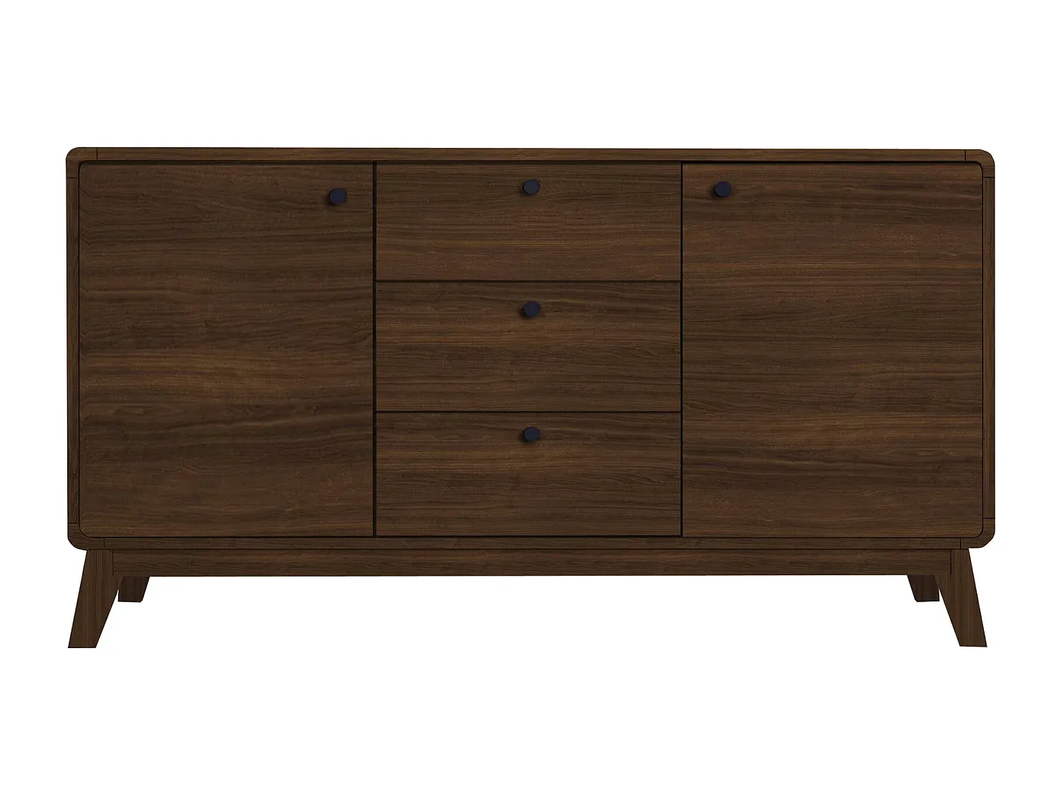Holz-Sideboard mit Schubladen und Türen