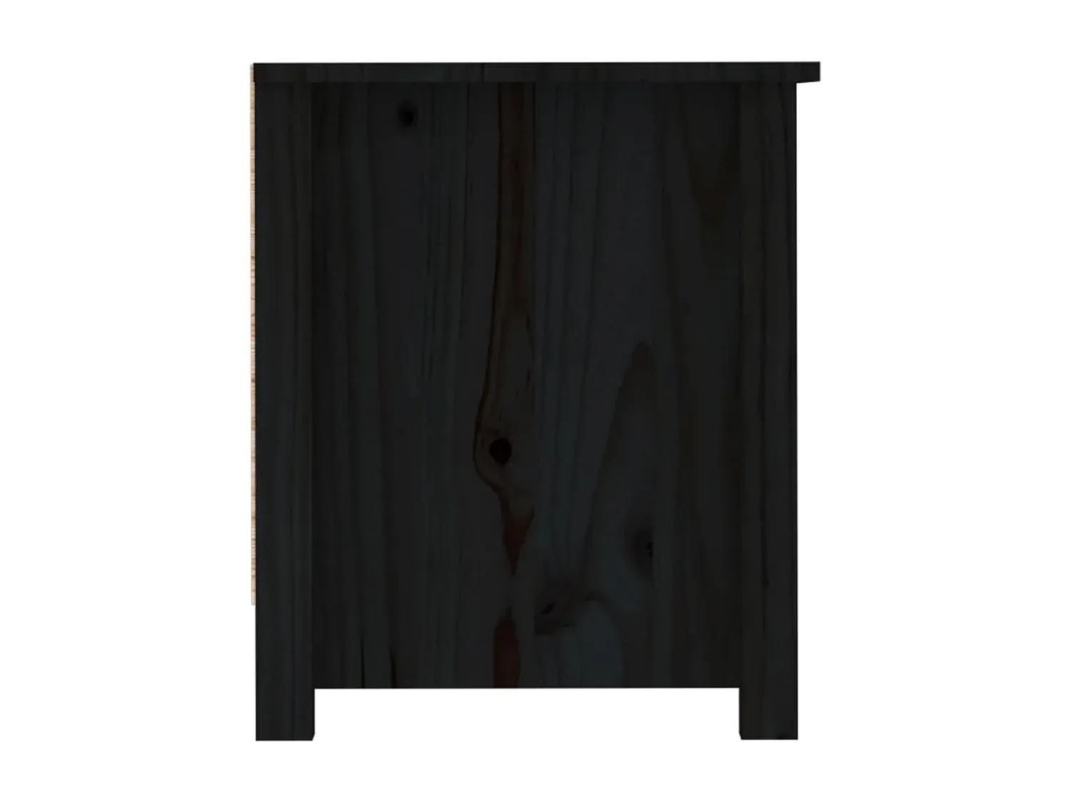 Schuhschrank aus Kiefernholz in Schwarz 110x38x45,5 cm