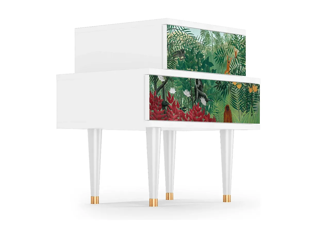 Moderner Nachttisch in Weiß, Kompakte Größe