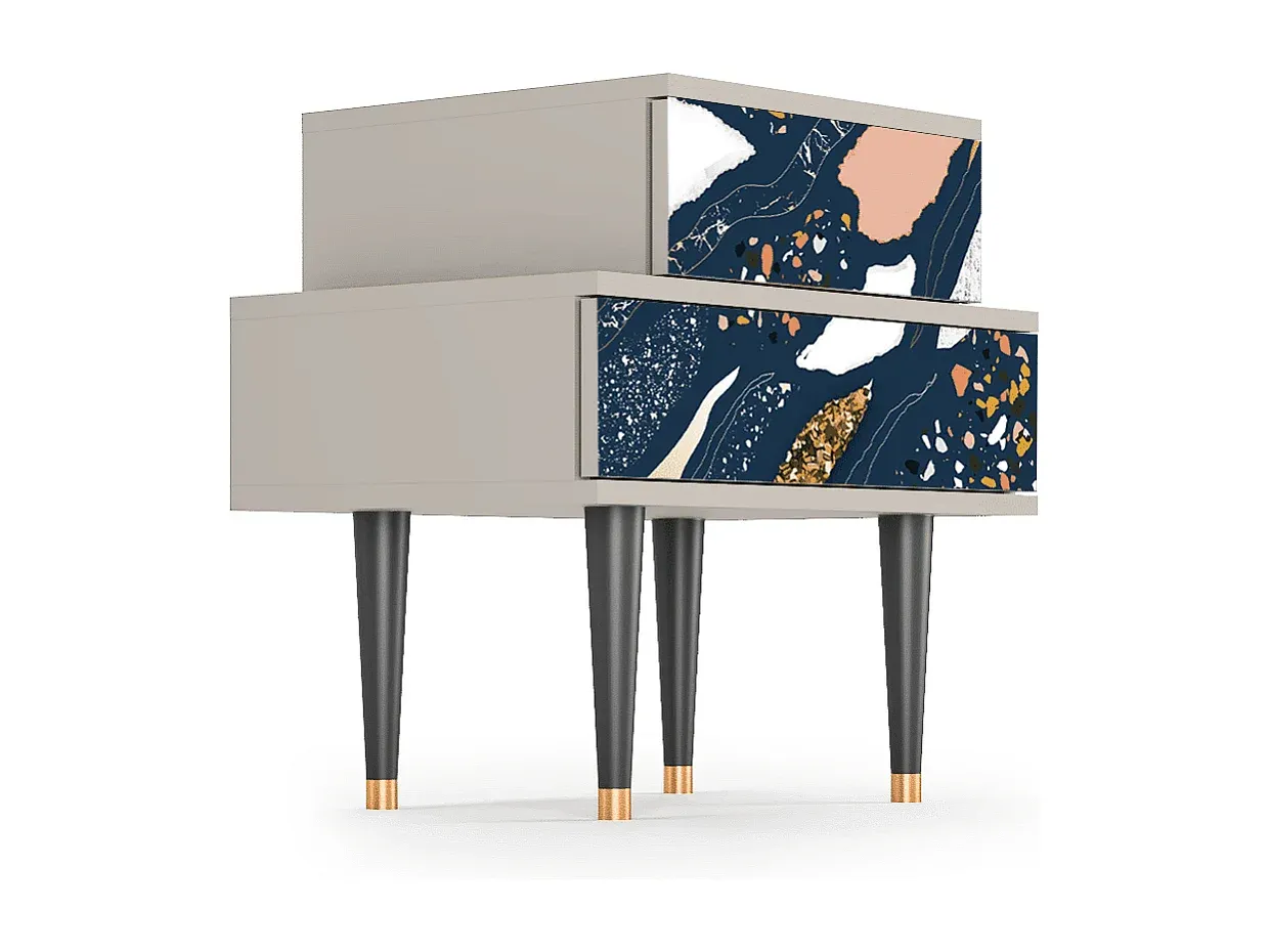 Moderner Nachttisch in Beige, Kompakte Größe