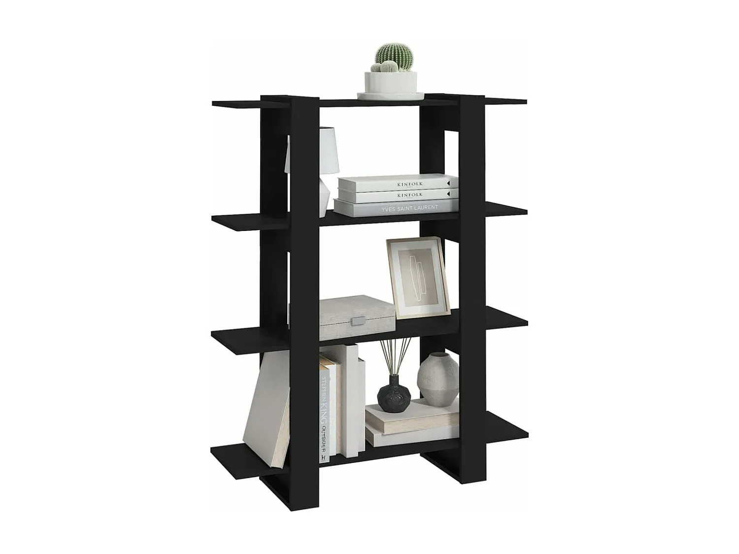 Schwarzes Multifunktionales Regal 100x30x123,5 cm