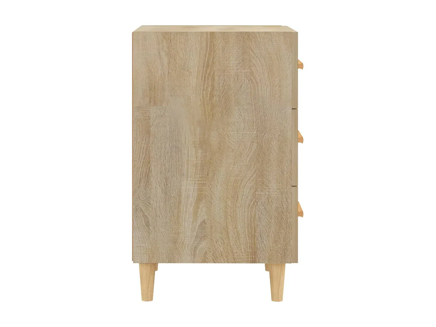 Moderner Nachttisch aus Holzwerkstoff, Eiche-Optik, 40x40x66 cm