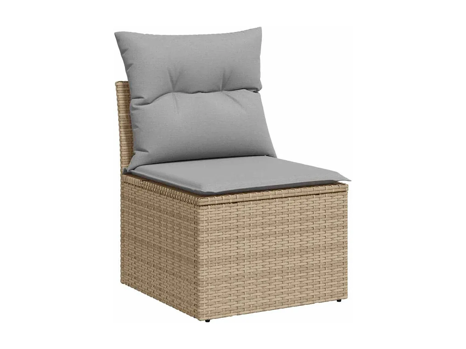 Outdoor Lounge-Set aus Rattan in Beige und Hellgrau