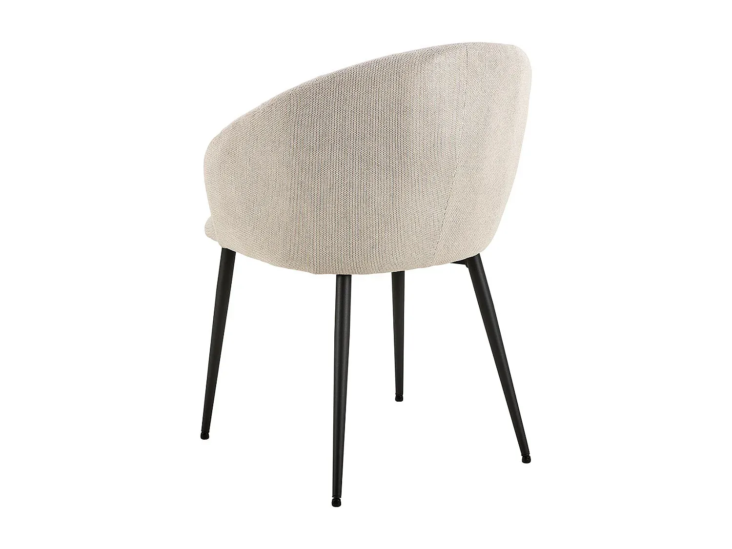 Esszimmerstuhl mit Armlehnen und Stoffbezug in Beige